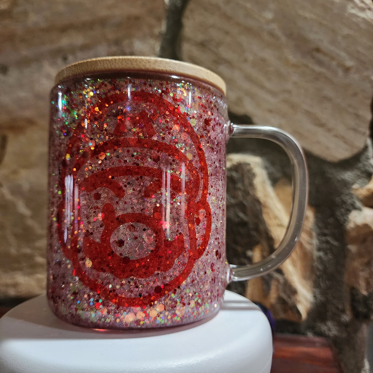 9OZ SUBLIMATABLE GLASS COFFEE MUG GLITTER GLOBE- Special designed