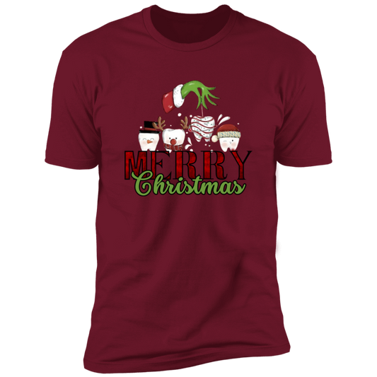 Christmas Teeth T-Shirt, Dentist Shirt, Christmas Gift For Dentist, Xmas Pediatric Dentist Top, Dental Hygiene, Dentist Life Clothing Premium Short Sleeve Tee