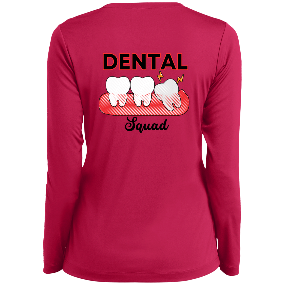 Christmas Dental team t-shirt - LST353LS Ladies’ Long Sleeve Performance V-Neck Tee